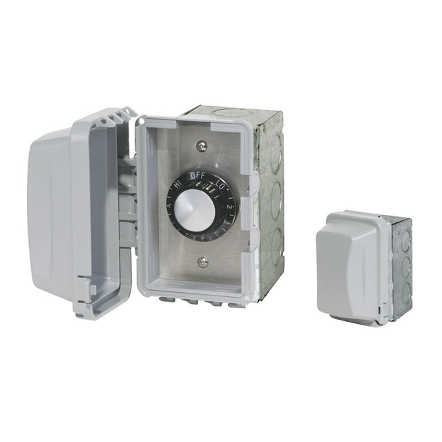 Infratech INF Input Heat Regulator Single Switch w/ Flush Mount and Weather Proof Gang Box 120 Volt - 14 4110
