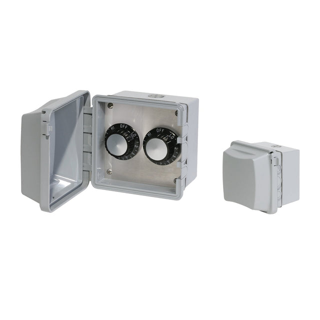 Infratech INF Input Heat Regulator Dual Switch w/ Surface Mount and Weather Proof Gang Box 120 Volt - 14 4125