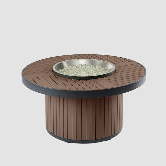 Kenwood and Brooks Round Chat Height Fire Pit Table