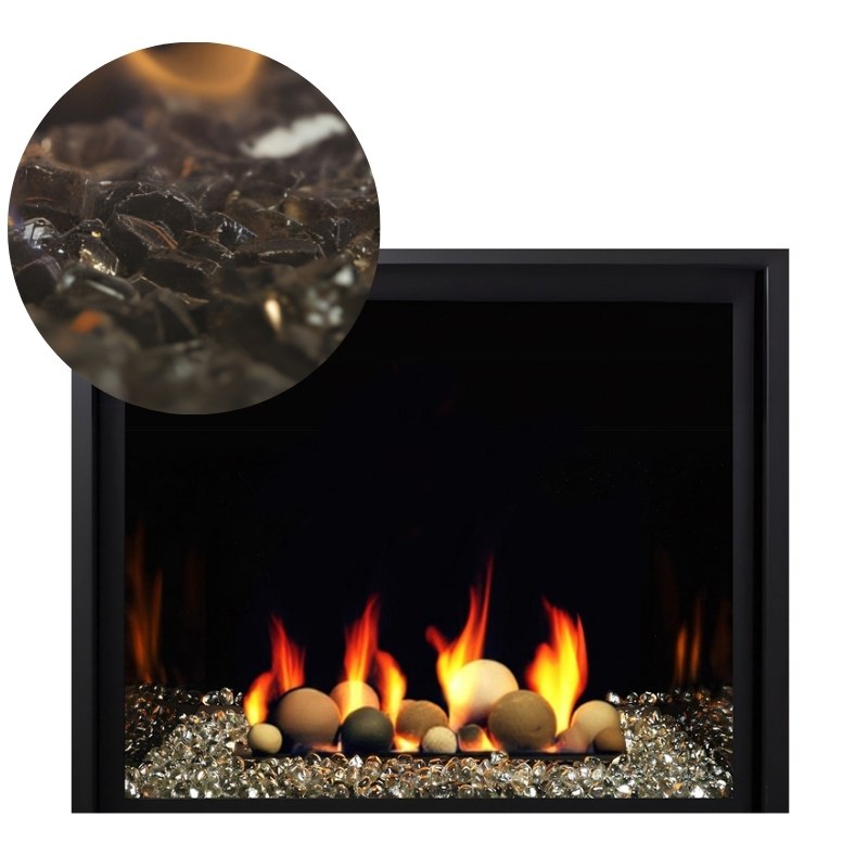 Media Options for Kingsman ZCV39 Direct Vent Gas Fireplace