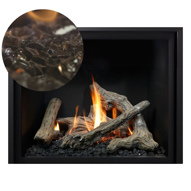 Media Options for Kingsman ZCV39 Direct Vent Gas Fireplace