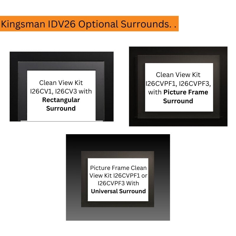 Kingsman IDV26 26" Direct Vent Fireplace Insert