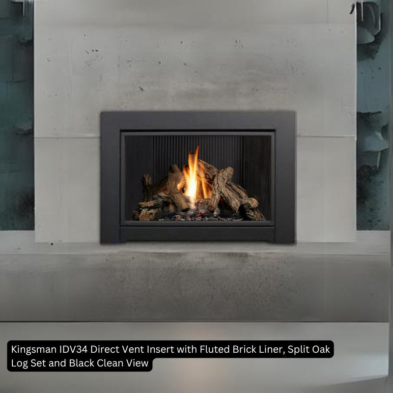 Fluted Brick Liner for Kingsman IDV34 Direct Vent Insert