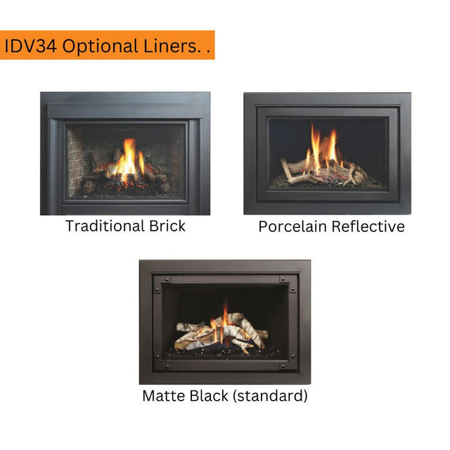 Kingsman IDV34 34" Direct Vent Fireplace Insert