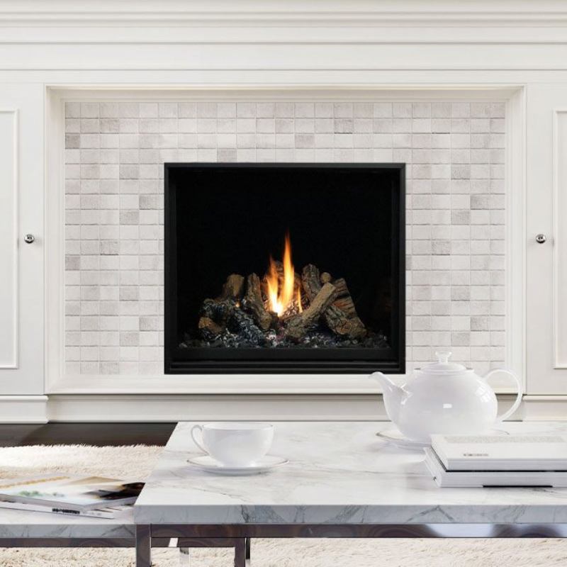 Kingsman ZCV34 34" Zero Clearance Clean View Direct Vent Gas Fireplace | Ceramic Glass