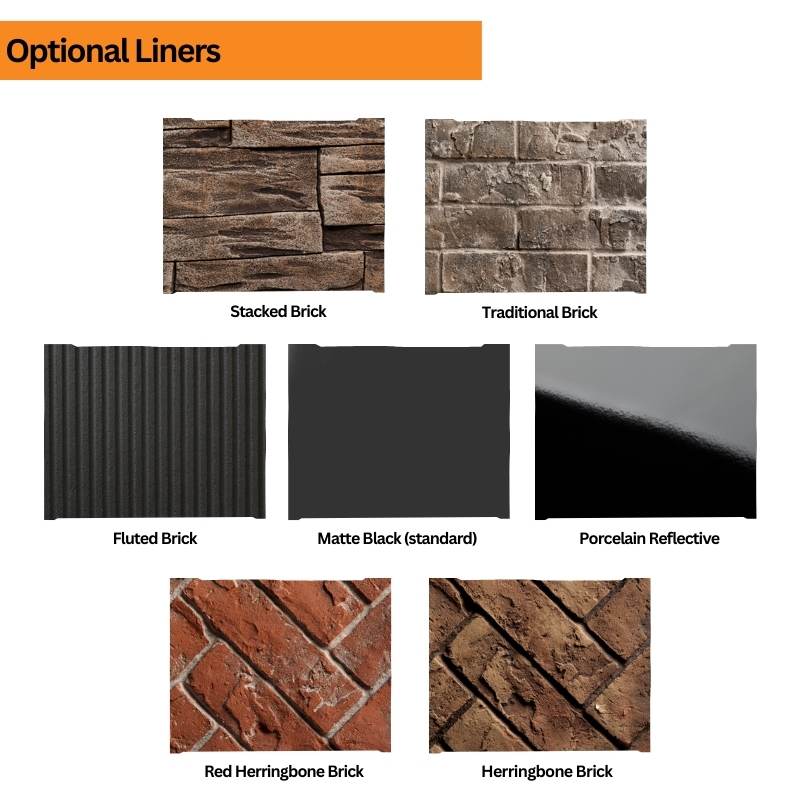 Kingsman ZCV42 42" Zero Clearance Clean View Direct Vent Gas Fireplace | Tempered Glass