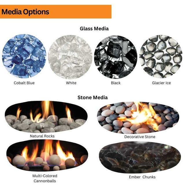 Kingsman ZCV39 39" Zero Clearance Clean View Direct Vent Gas Fireplace | Tempered Glass