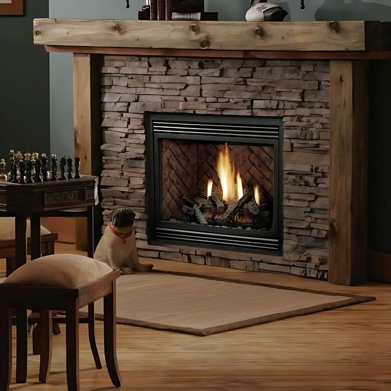 Kingsman HBZDV3628 36" Zero Clearance Louvered Direct Vent Gas Fireplace