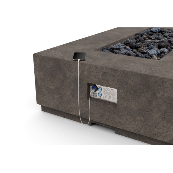 American Fyre Designs Iron Saddle Firetable Outdoor Gas Fire Pit