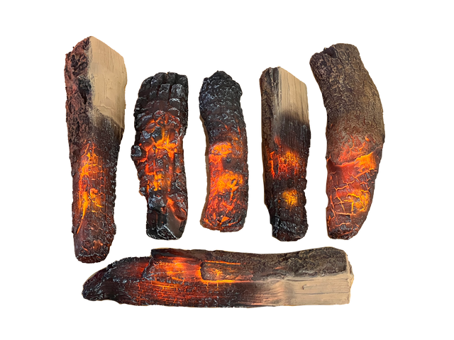 Amantii LitLog 6-Piece LED Illuminated Log Set | LITLOG-6PCE