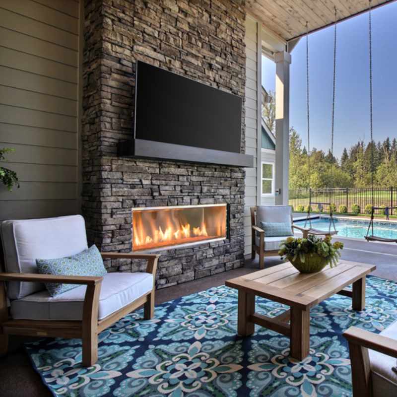 Majestic Lanai 48" Outdoor Linear Vent Free Gas Fireplace