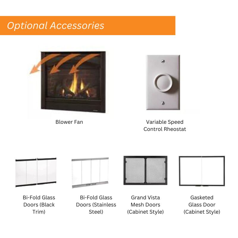 Majestic Sovereign Heat Circulating Wood Burning Fireplace | SA36C, SA42C