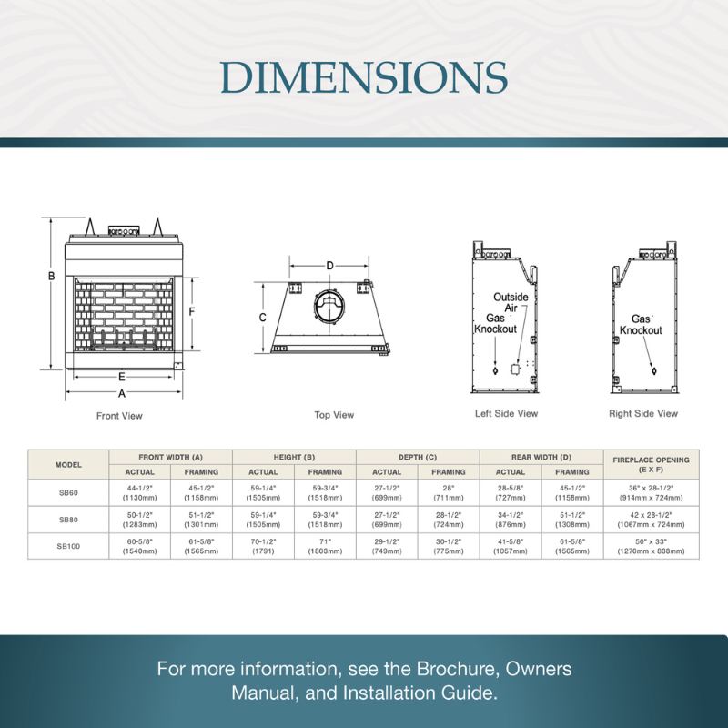 Majestic Biltmore 36" Radiant Wood Burning Fireplace | Majestic SB60, SB60HB