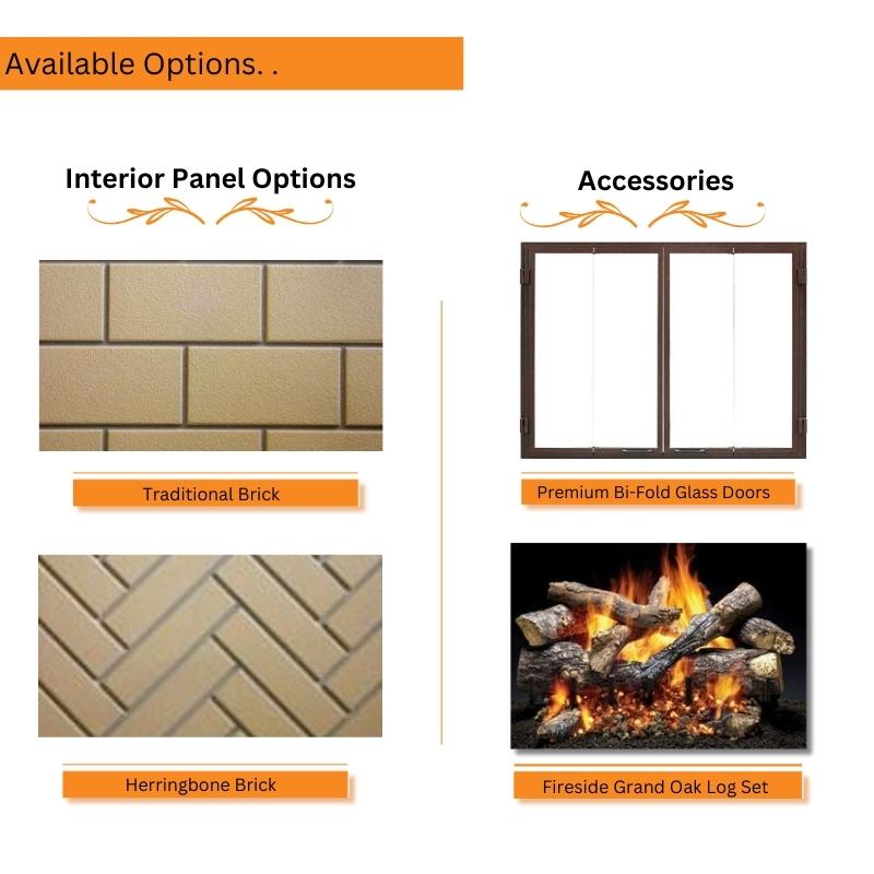 Majestic Castlewood 42" Outdoor Wood Burning Fireplace