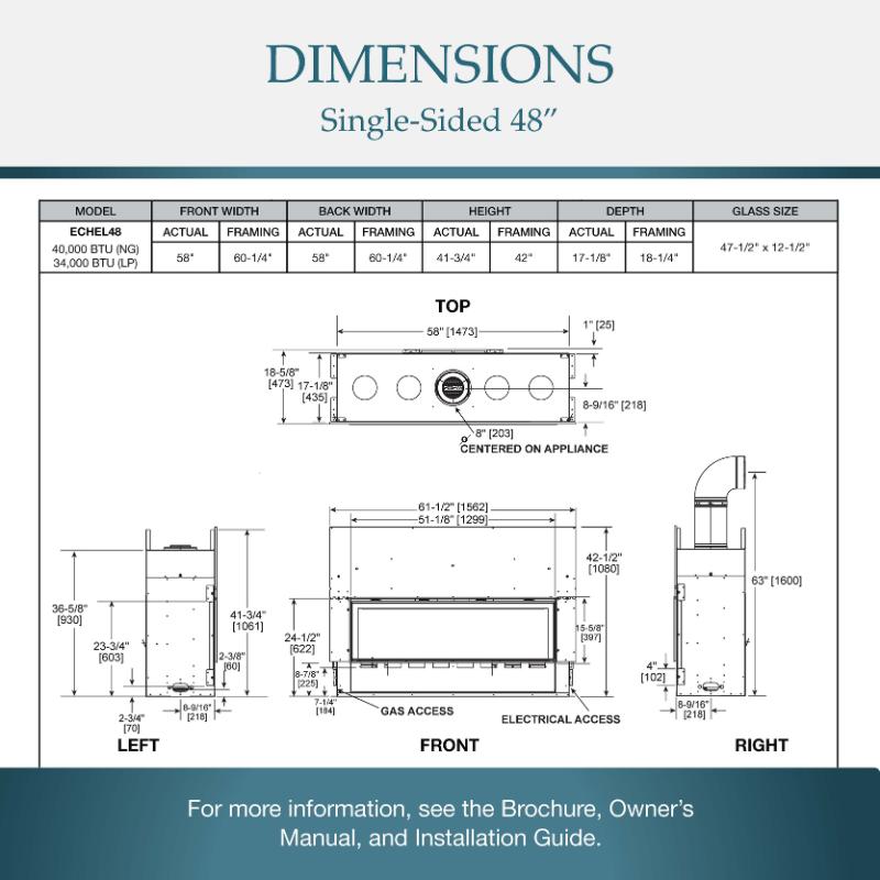 Majestic Echelon II 48" Linear Direct Vent Gas Fireplace