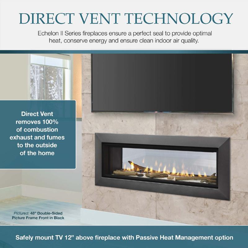 Majestic Echelon II 36" See Through Linear Direct Vent Gas Fireplace | ECHEL36ST