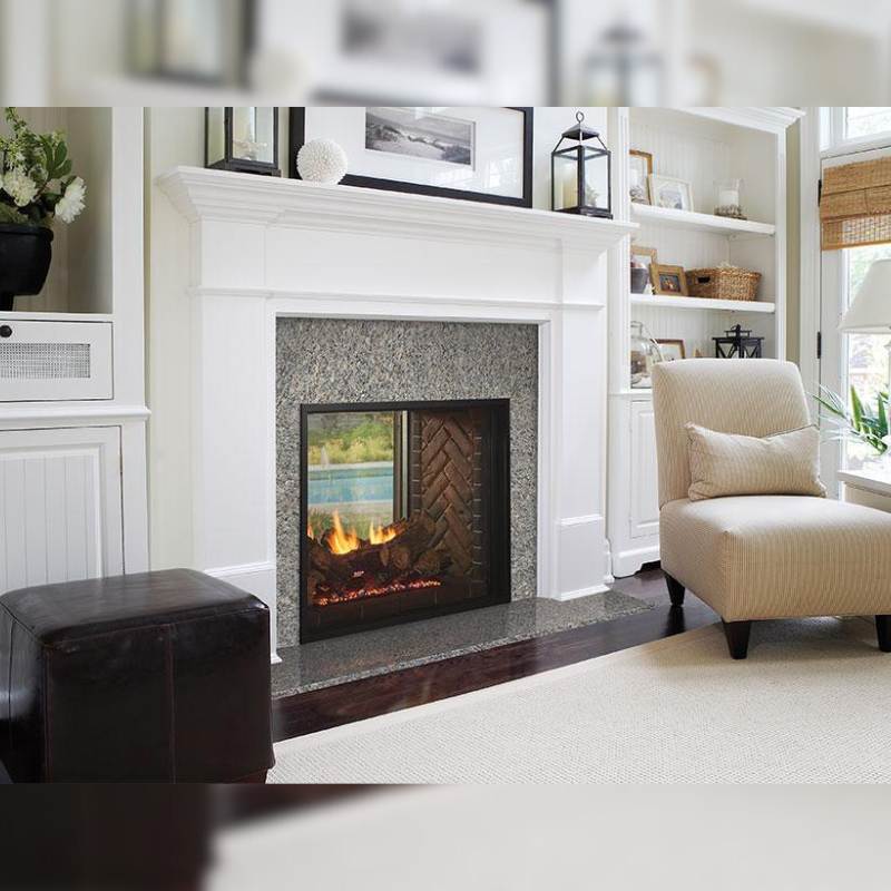 Majestic Fortress 36" Indoor Outdoor See Thru Vent Free Gas Fireplace