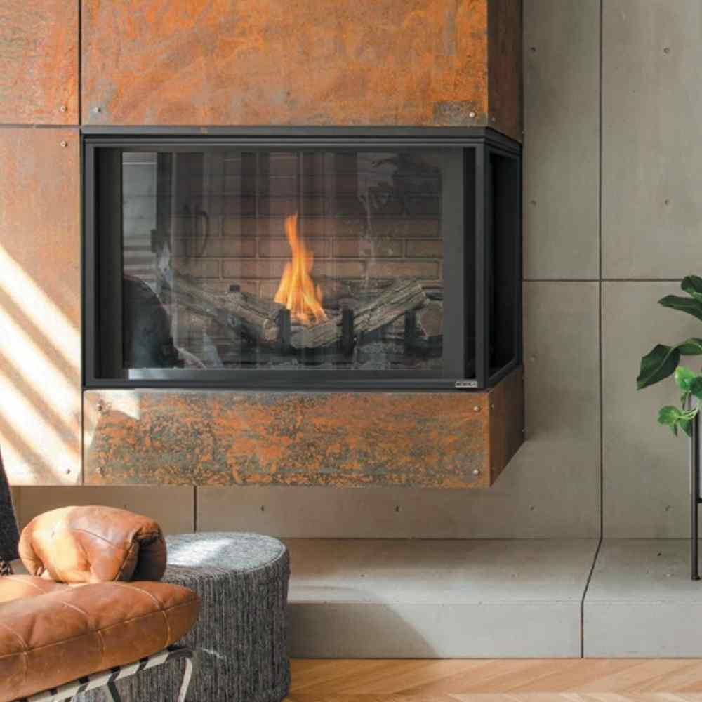 Montigo Divine Multi-Sided 38 Traditional Corner Direct-Vent Gas Fireplace - H38C