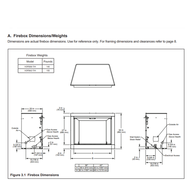 Majestic Vesper 36 Inch Outdoor Vent Free Gas Fireplace - VOFB36