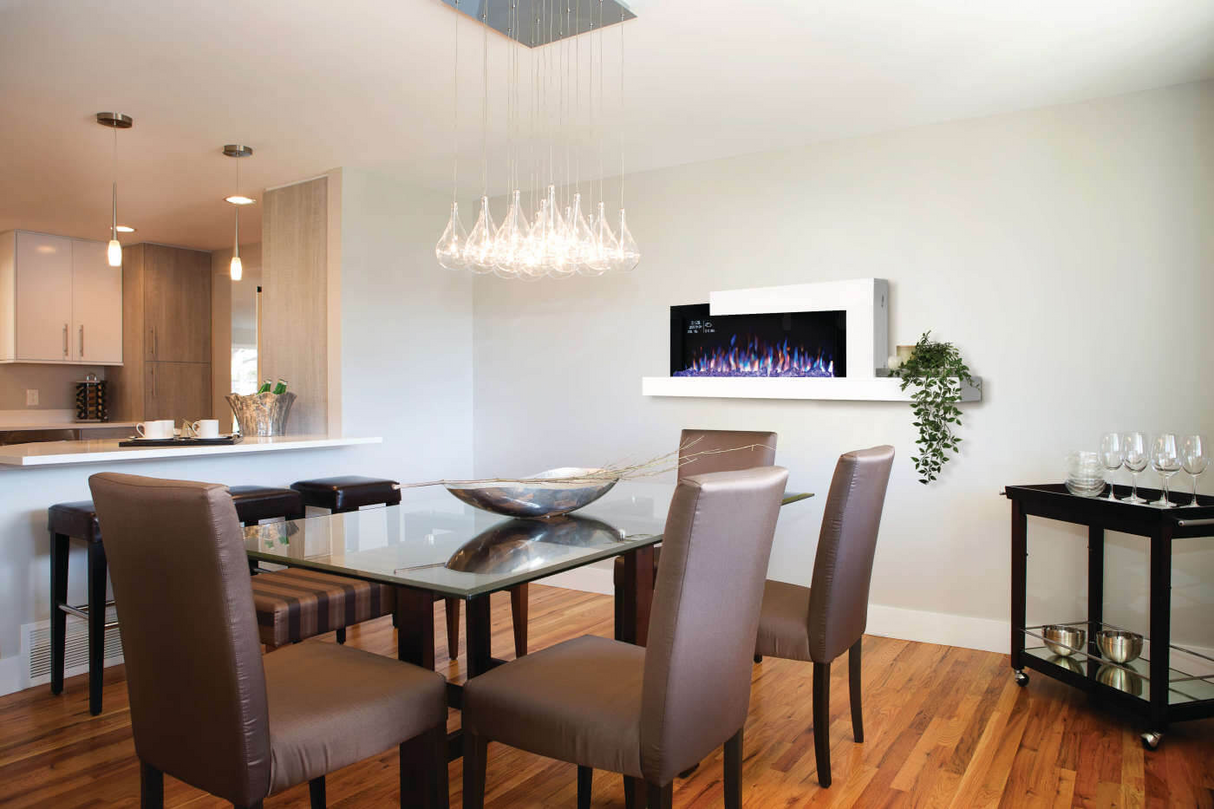 Napoleon Stylus Cara Elite Wall-Mount Electric Fireplace with White Surround Mantel