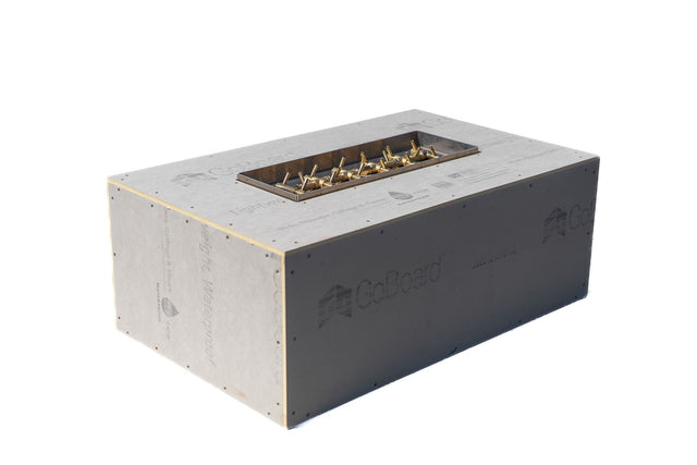 Warming Trends Crossfire FRT Rectangular with Tree-Style Ready To Finish Gas Fire Pit Kit, 60x36x18-Inch