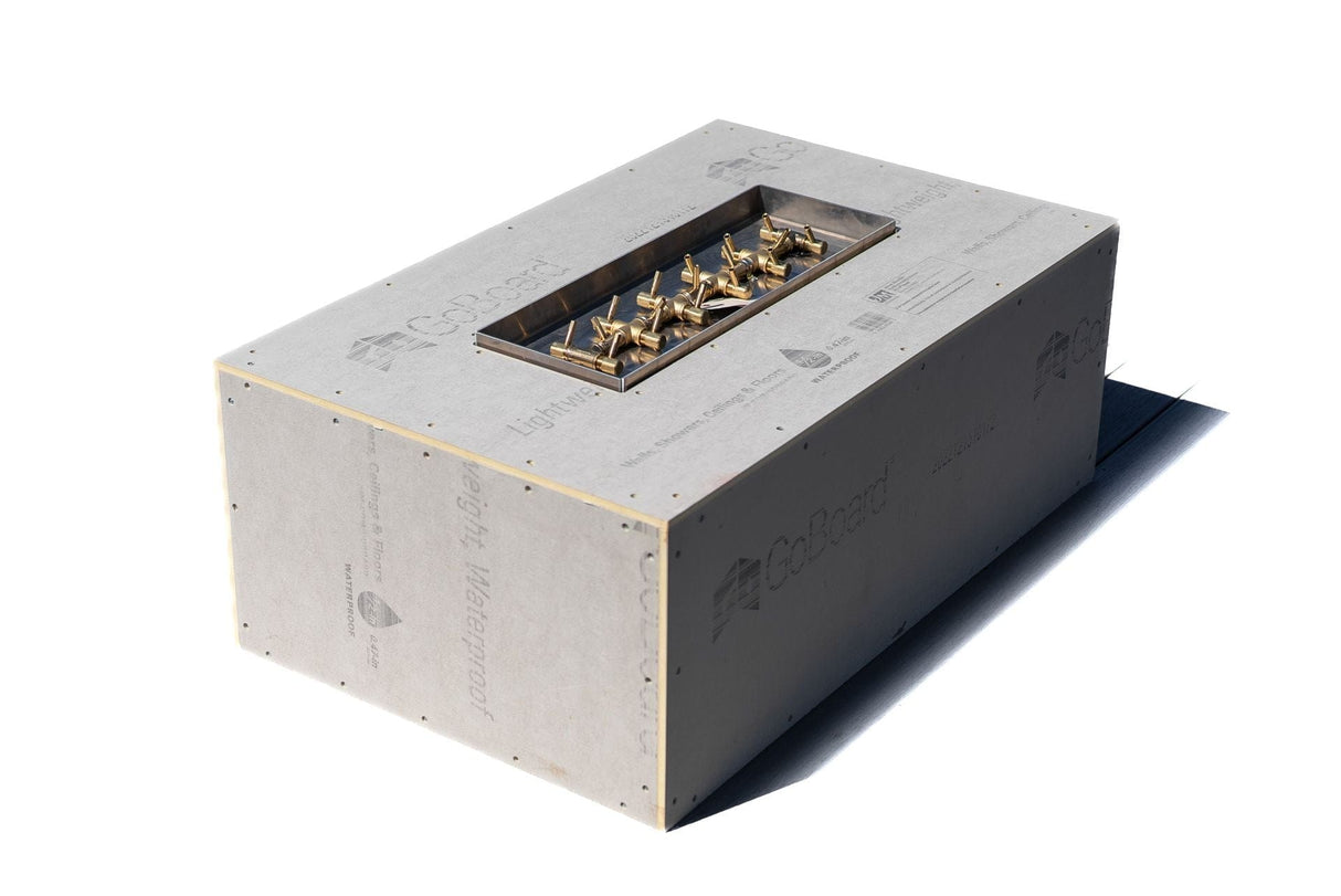 Warming Trends Crossfire 48x30-Inch Rectangular Ready To Finish Gas Fire Pit Kit