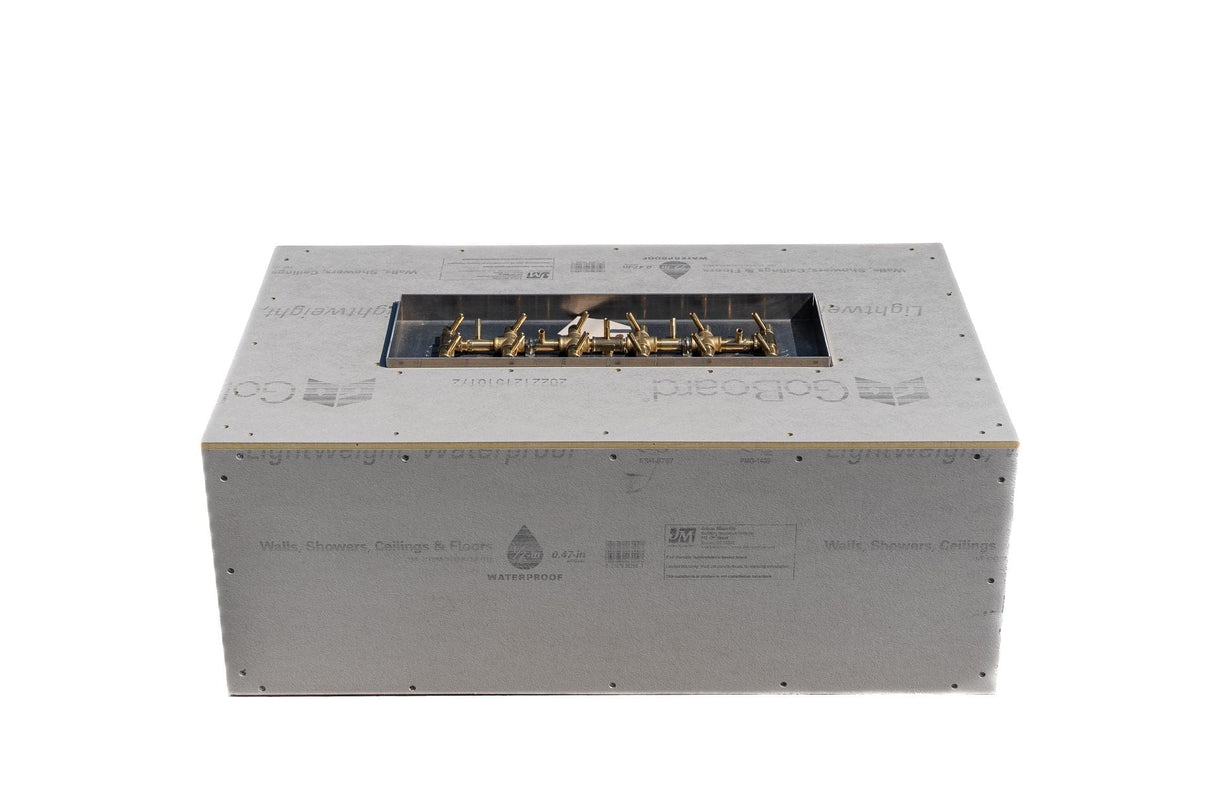 Warming Trends Crossfire FRT Rectangular with Tree-Style Ready To Finish Fire Pit Kit, 60x36x18-Inch