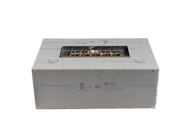 Warming Trends Crossfire FRT Rectangular with Tree-Style Ready To Finish Gas Fire Pit Kit, 60x36x18-Inch