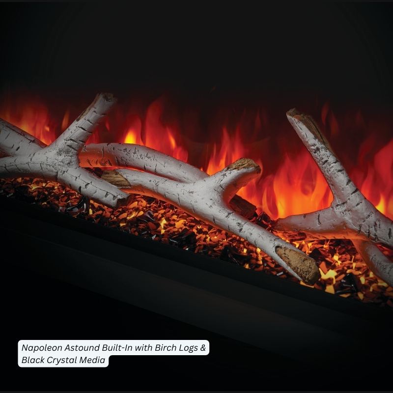 Birch Log Kit for Napoleon Electric Fireplaces