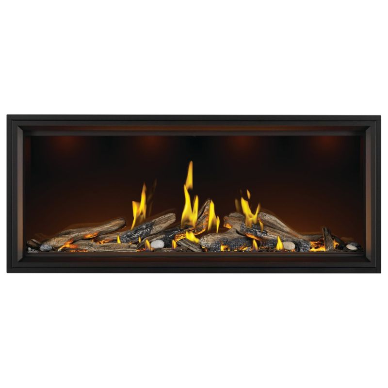 Napoleon Tall Vector with Luminous Logs 62" Direct Vent Linear Gas Fireplace | TLV62LN
