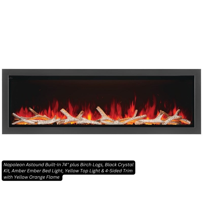 Napoleon Astound 74" Built-In Linear Electric Fireplace