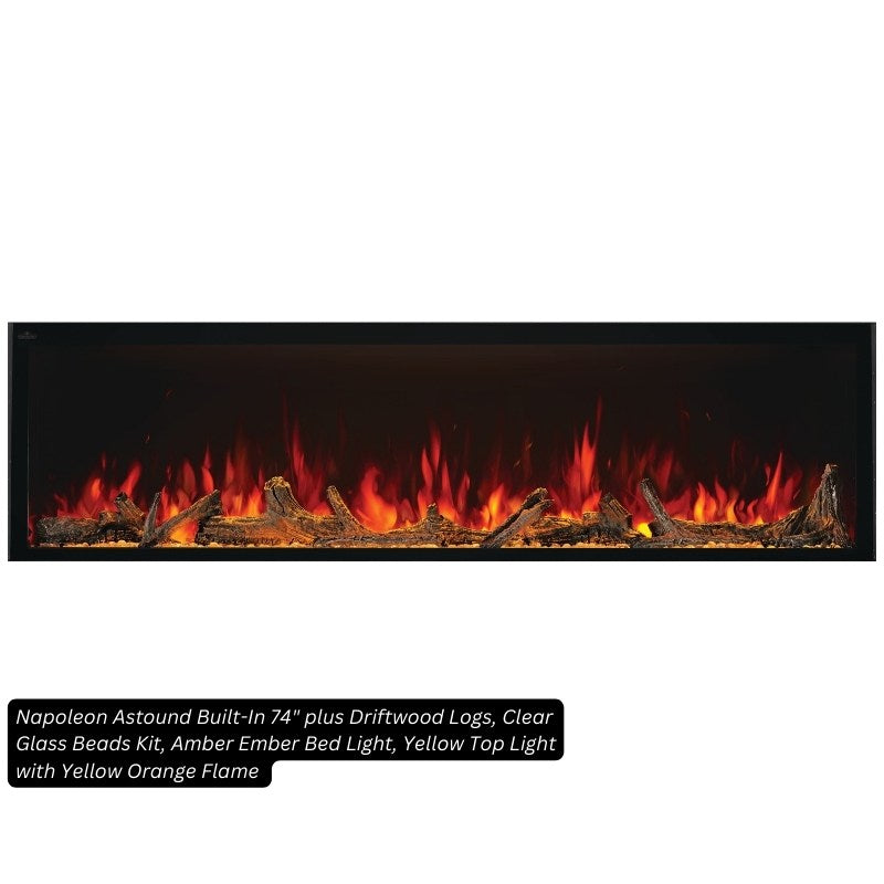Napoleon Astound 74" Built-In Linear Electric Fireplace
