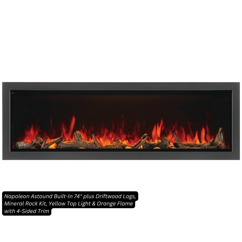 Napoleon Astound 74" Built-In Linear Electric Fireplace