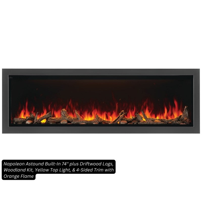 Napoleon Astound 74" Built-In Linear Electric Fireplace