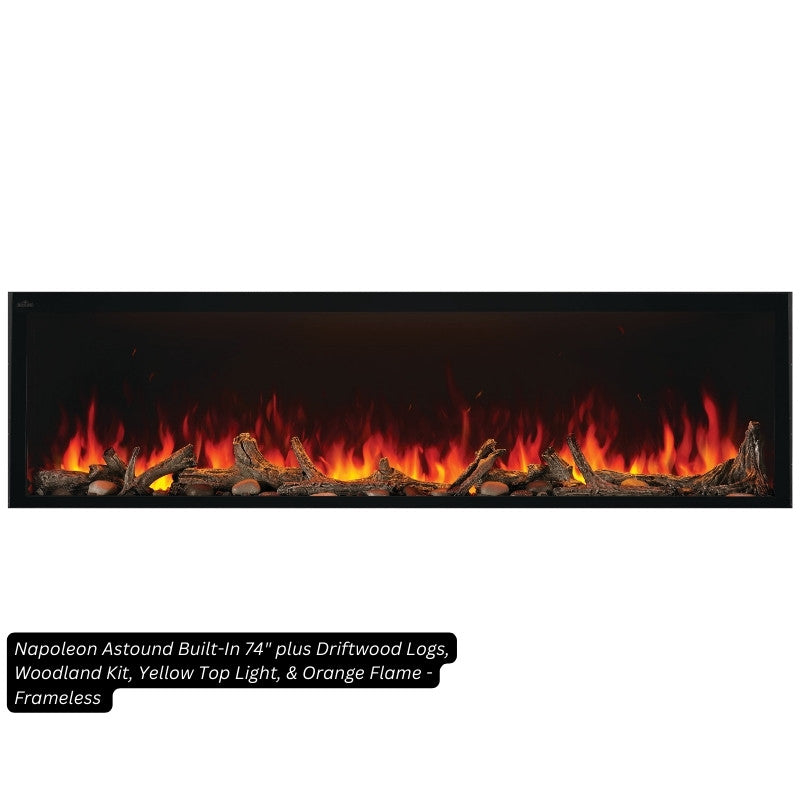 Napoleon Astound 74" Built-In Linear Electric Fireplace