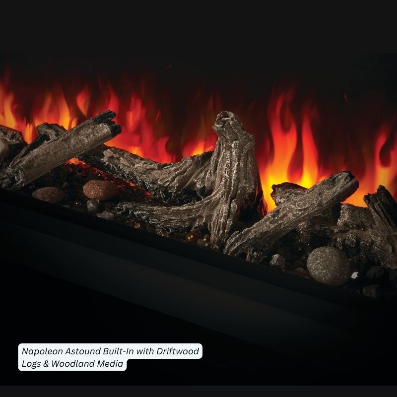 Napoleon Astound 74" Built-In Linear Electric Fireplace