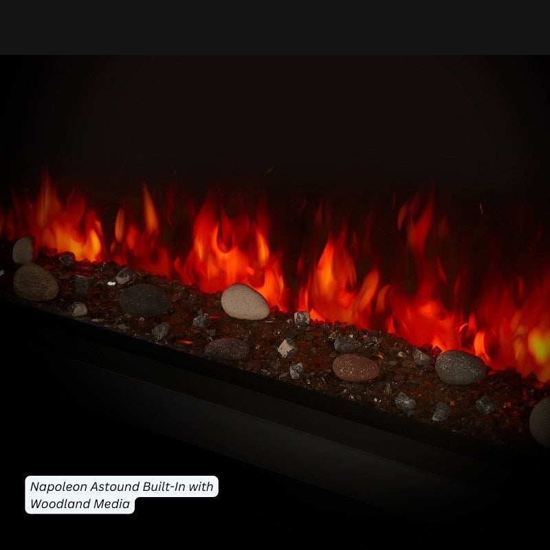 Napoleon Astound 74" Built-In Linear Electric Fireplace
