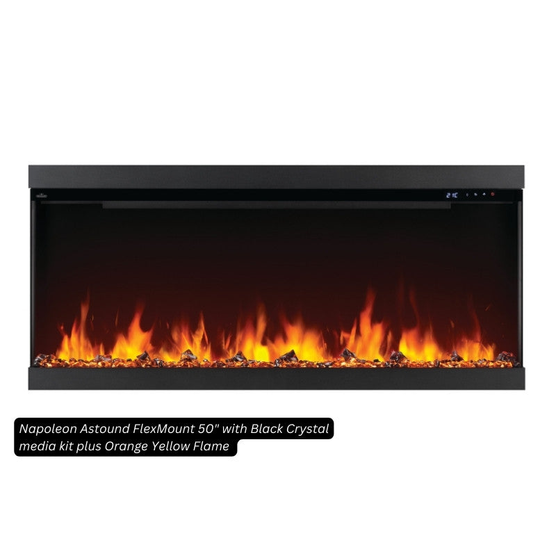 Black Crystals for Napoleon Electric Fireplaces