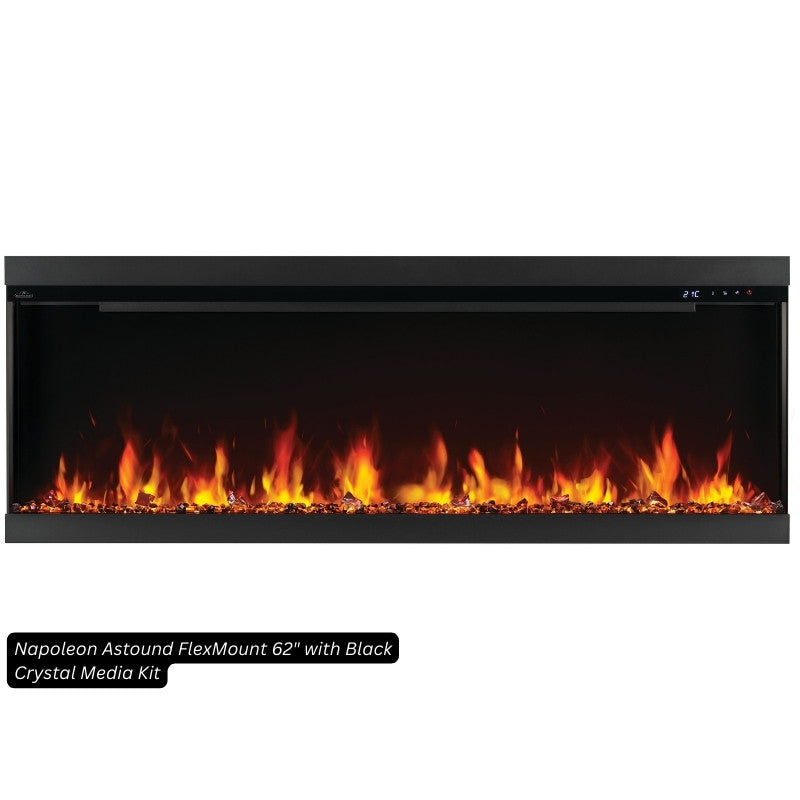 Black Crystals for Napoleon Electric Fireplaces