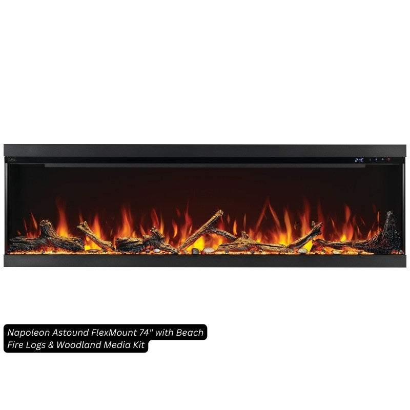 Napoleon Astound FlexMount 74" Linear Electric Fireplace