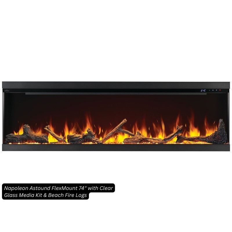 Napoleon Astound FlexMount 74" Linear Electric Fireplace