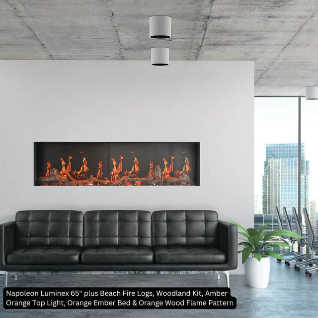 Napoleon Luminex 65" Linear Electric Fireplace | NEFL65LCD-3SV