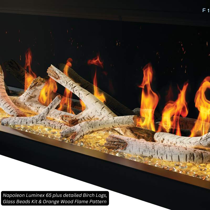 Birch Log Kit for Napoleon Electric Fireplaces