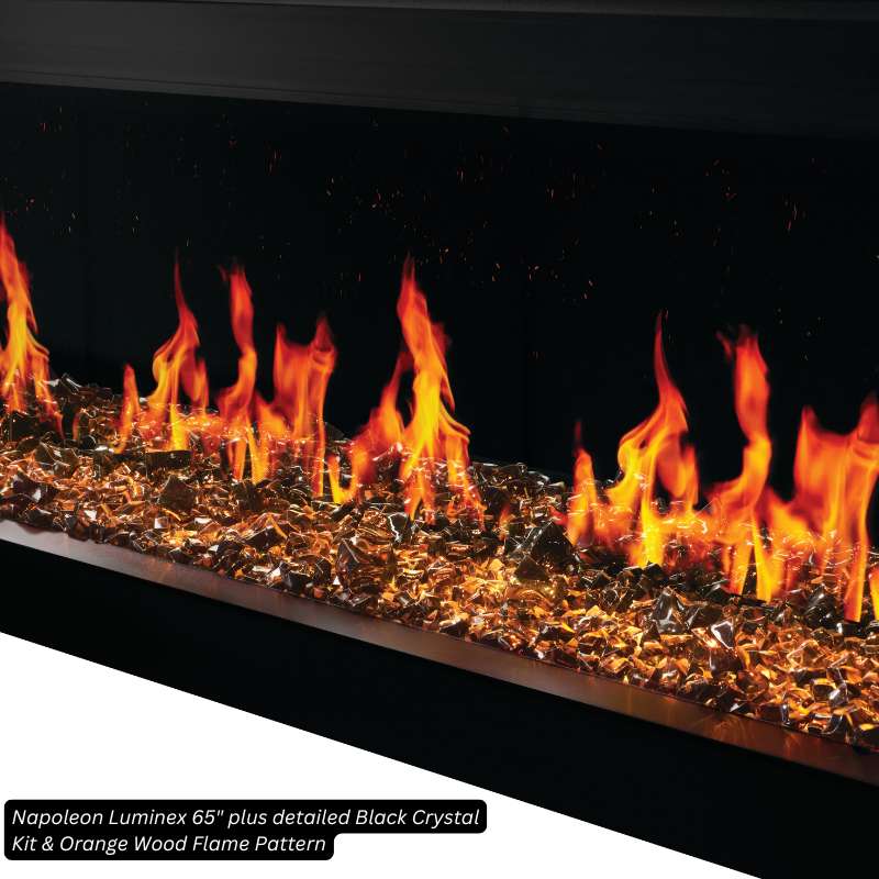 Black Crystals for Napoleon Electric Fireplaces