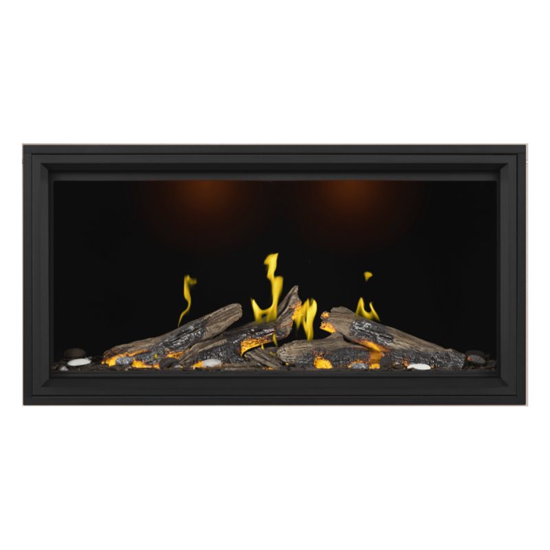 Napoleon Tall Vector with Luminous Logs 50" Direct Vent Linear Gas Fireplace