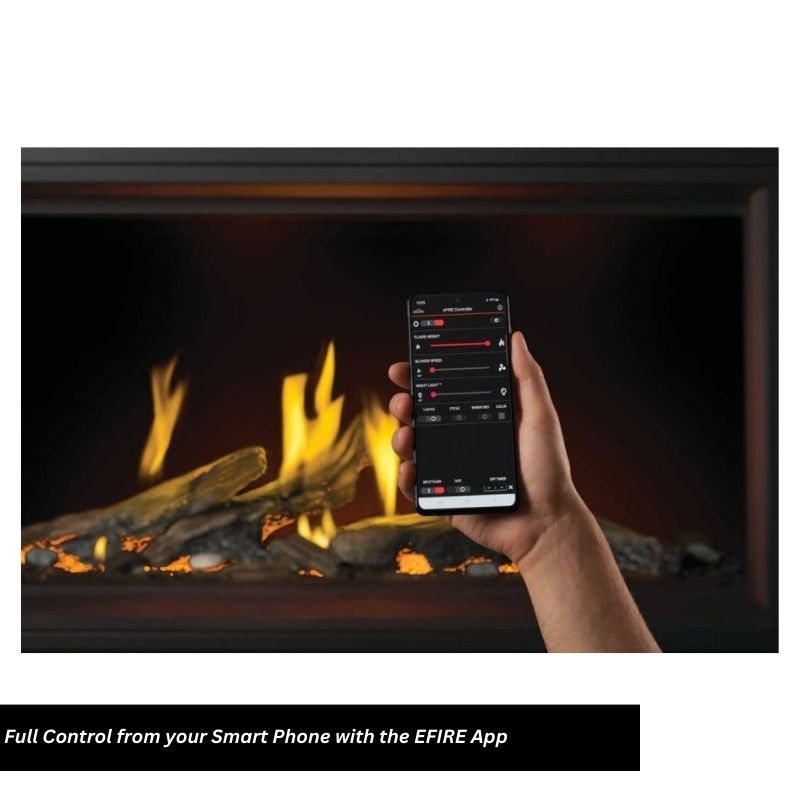 Napoleon Tall Vector with Luminous Logs 74" Direct Vent Linear Gas Fireplace | TLV74LN