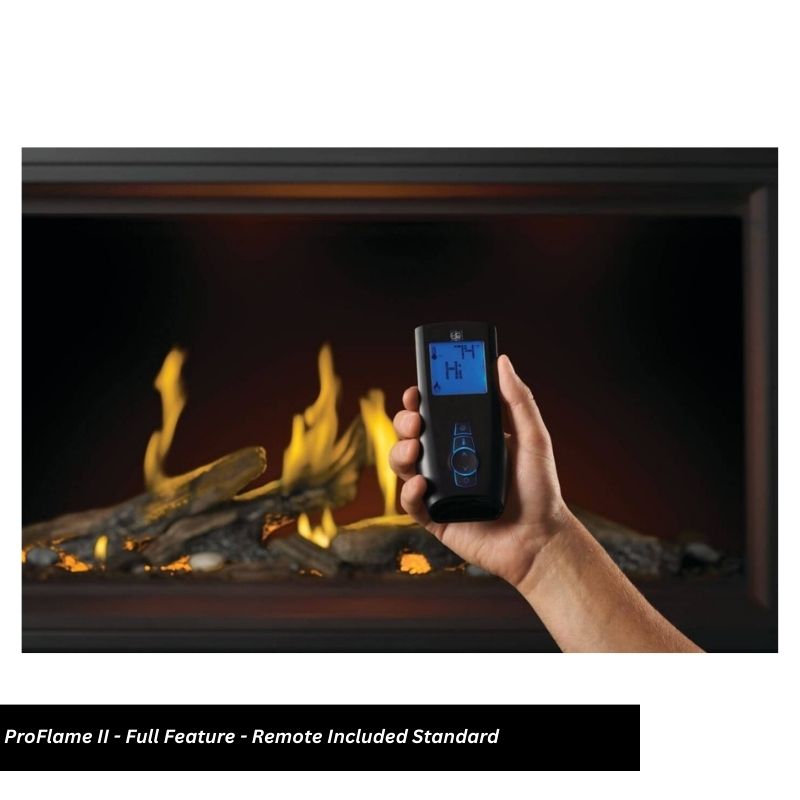 Napoleon Tall Vector with Luminous Logs 74" Direct Vent Linear Gas Fireplace | TLV74LN