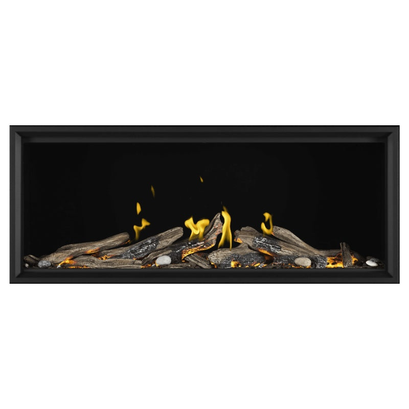 Napoleon Tall Vector with Luminous Logs 62" Direct Vent Linear Gas Fireplace | TLV62LN