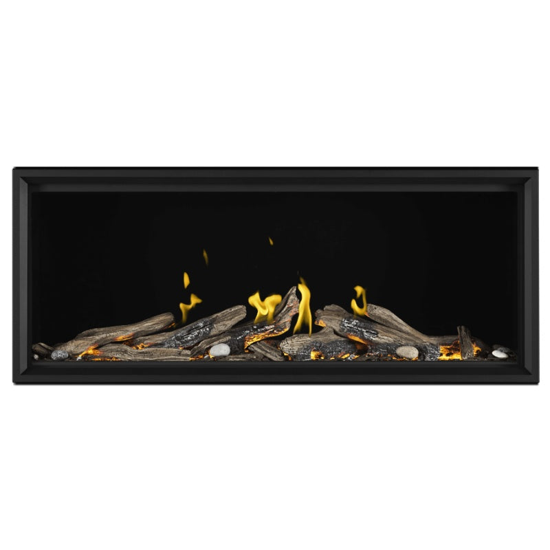 Napoleon Tall Vector with Luminous Logs 62" Direct Vent Linear Gas Fireplace | TLV62LN