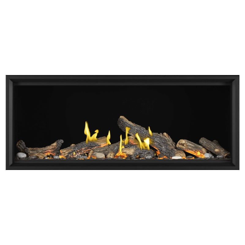 Napoleon Tall Vector with Luminous Logs 62" Direct Vent Linear Gas Fireplace | TLV62LN